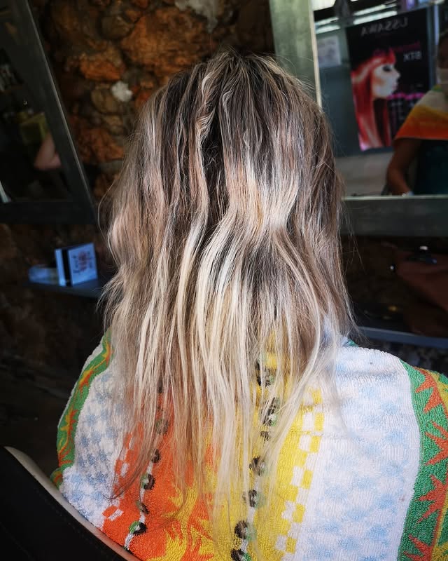 Balayage rubio natural