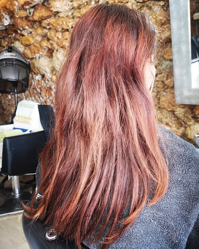 Tonos cobre y rosa
